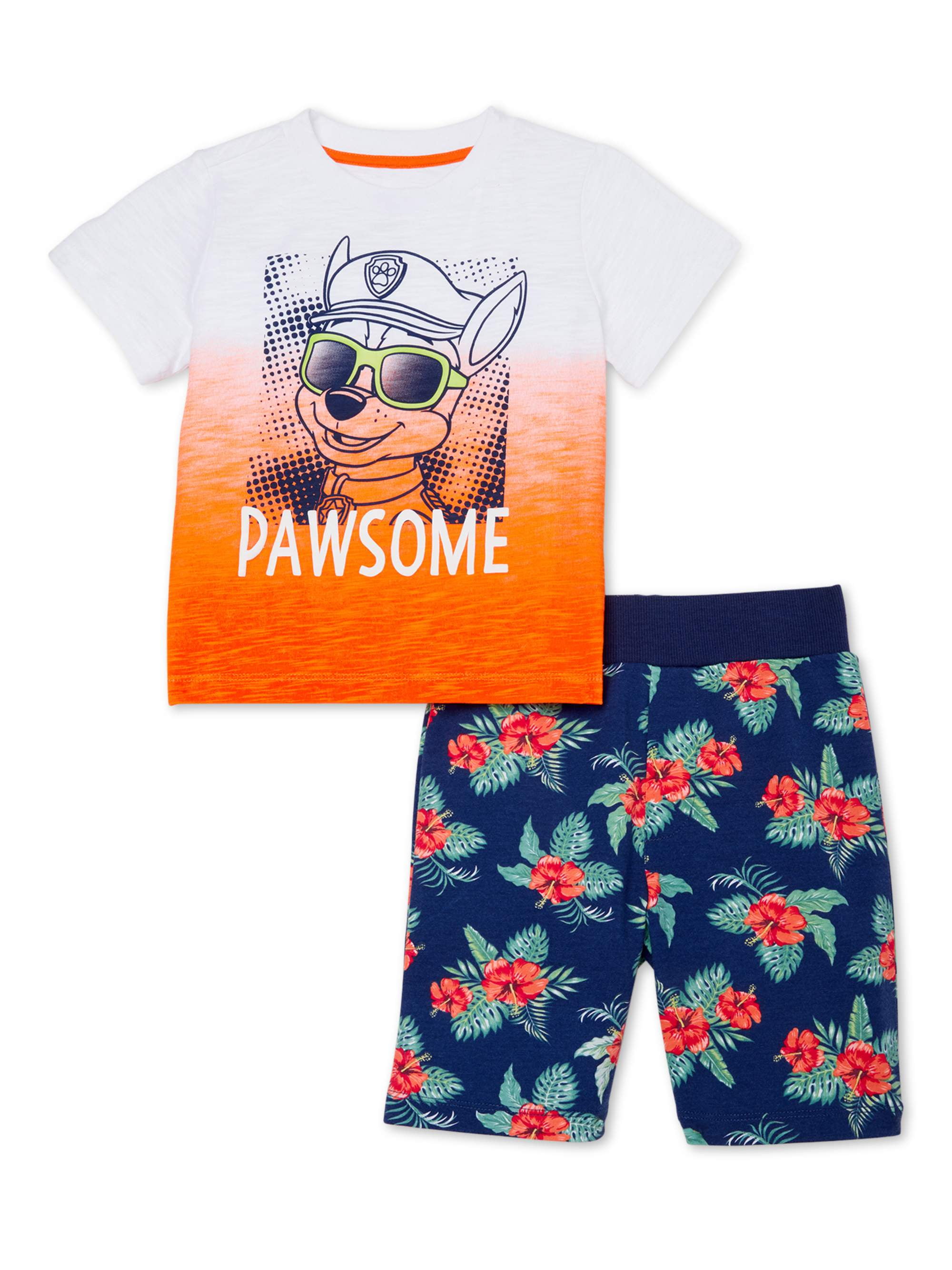 Paw Patrol Shirt Tank Top /& Shorts 3 Piece Set Summer Active-wear Bundle Clothes for Boys