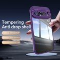thumbnail image 3 of Dteck for Google Pixel 9 Pro Clear Case, Shockproof Slim Clear Hard PC Back with Soft TPU Bumper Scratch Resistant Protective Transparent Anti-Scratch Phone Case,Darkpurple, 3 of 6