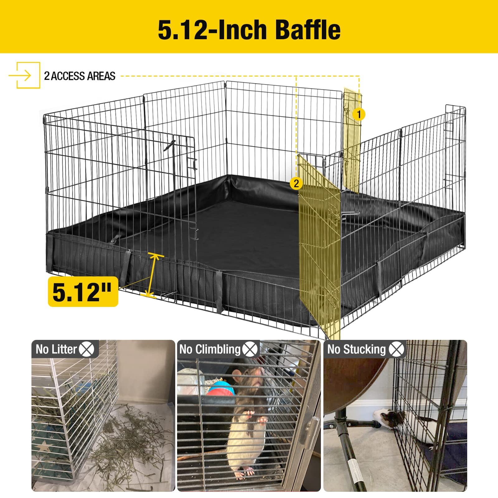 Aivituvin Pet Playpen, Small Animal Playpen for Rabbits Hamsters Guinea Pigs Cage Exercise Pen and Enclosure Waterproof