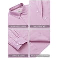 thumbnail image 2 of sogami Men's Striped Oxford Shirt Casual Long Sleeve Button Down Shirt, 2 of 5