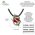 thumbnail image 2 of Shark Diver Necklace Pendant- Shark Gifts for Women and Men, Reef Shark Necklace, Gifts for Shark Divers, Dive Flag Jewelry, Sharks Charm, 2 of 9