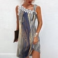 thumbnail image 1 of SMihono Robe d'Été Grande Taille pour Femmes 2023 Mode d'Été Imprimée Col Rond Sans Manches Robe à Épaules Dénudées, 1 of 5