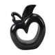 thumbnail image 3 of Estatua de manzana de resina, figura decorativa, artesanía, modelo de manzana coleccionable, adorno de escritorio para estante, chimenea, centro de Negro, 3 of 8