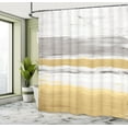 thumbnail image 4 of Ambesonne Grunge Shower Curtain, Abstract Brush Stroke Print, 69"Wx70"L, Dark Yellow and Pale Grey, 4 of 4