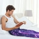 thumbnail image 5 of Fotbe Purple Bubble Abstract Art Pantalones de Pijama para Hombre, Pantalones de Dormir, Pantalones de Casa con Cintura Ajustable y Bolsillos-3X-Large, 5 of 6