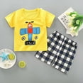 thumbnail image 2 of mgoYE Summer Outfits for Toddler Girls House Cartoon Outfit Set T-Shirt and Short for Little Kids|Yellow 3-4 Years, 2 of 4