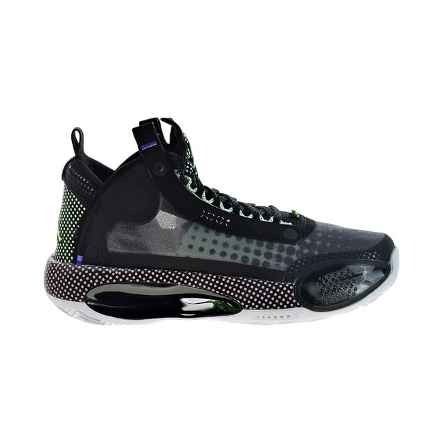 Air Jordan XXXIV 34 Big Kids' Basketball Shoes Black-White-V Green bq3384-013