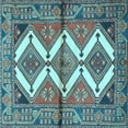 thumbnail image 1 of Ahgly Company Indoor Square Persian Light Blue Traditional Area Rugs, 3' Square, 1 of 4