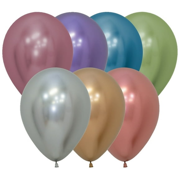 11 inch Sempertex Reflex Assortment Latex Balloons (50 Pack) - Party Supplies Decorations