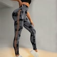 thumbnail image 6 of Hvyesh Women High Waisted Leggings Tummy Control Workout Yoga Pants Trendy Hollow Out Athletic Running Pants Lightweigt Butt Lifting Yoga Leggings, 6 of 6