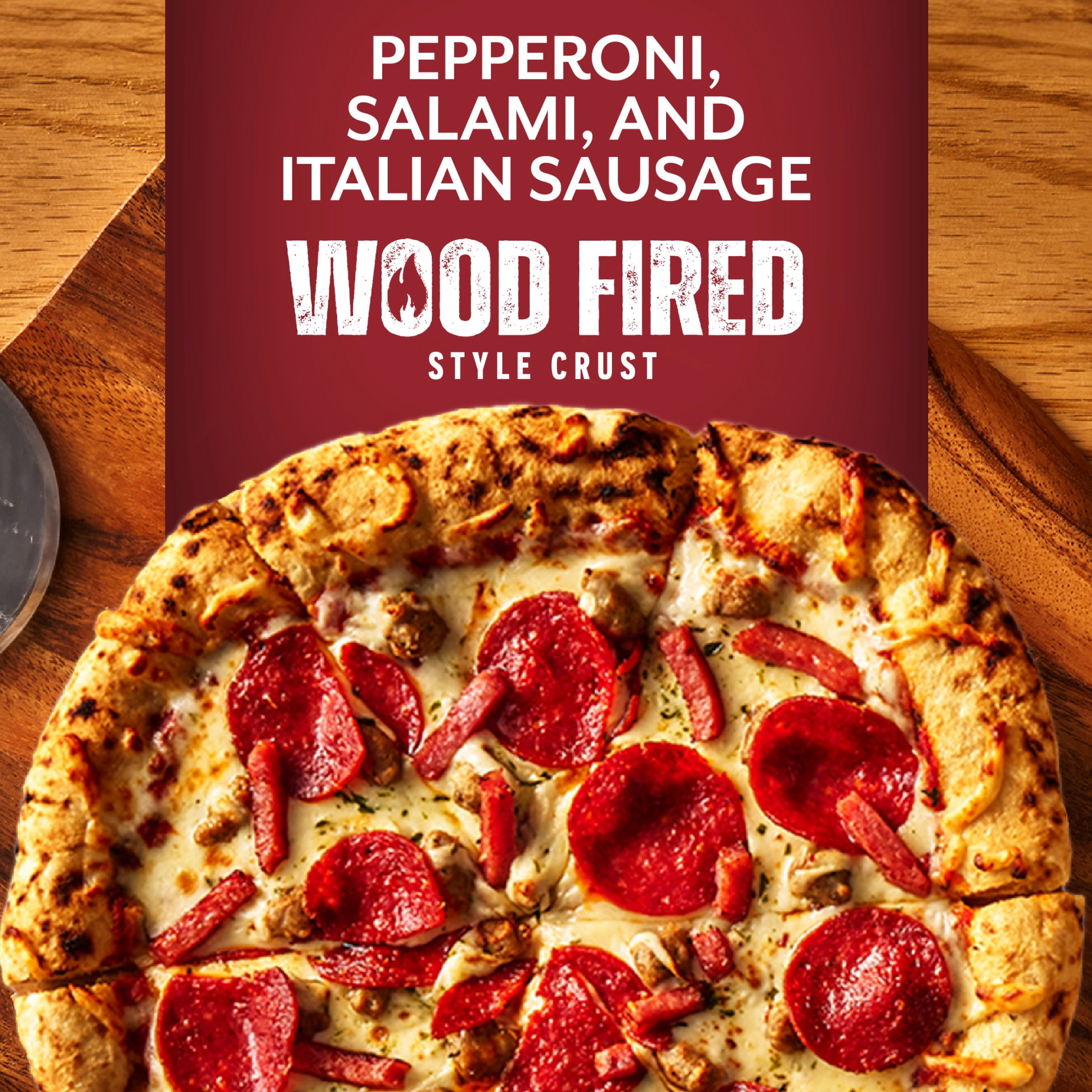DiGiorno Frozen Pizza, Italian Meat Trio, Wood Fired Style Crust, 16.9 oz (Frozen)