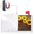 thumbnail image 3 of Fall Sunflower Wood Board Decoration Mailbox Cover with Magnetic Strip Summer Autumn Mailbox Wraps Post Letter Box Cover Standard Size 21" X 18" for Garden Outdoor Yard Decor, 3 of 6