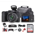 thumbnail image 1 of Kodak Pixpro AZ255 Digital Camera AZ255BK Bundle Including: 64 GB Memory Card Rechargeable Batteries Case Neck Strap Lens Caps Full Cleaning Kit Card Reader Card Wallet USB Cable Cap Keeper, 1 of 6