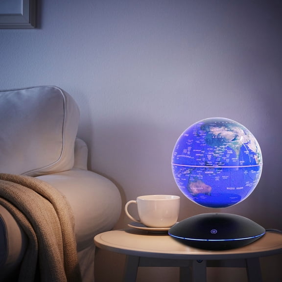 LED Globe Magnetic Levitation Floating Globe Light World Map Rotating Night Lamp