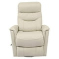 thumbnail image 4 of Home Square Leather Manual Swivel Glider Recliner in Ivory - Set of 2, 4 of 7