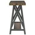 thumbnail image 2 of Weston Home Westyn Rustic X Base Wood Console Table with Shelf, Brown, 2 of 6