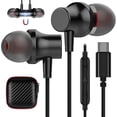 thumbnail image 2 of MHSIOAP-USB C Headphone, Type C Wired Earbuds Magnetic Bass Noise Canceling In-Ear Earphones+Mic for iPhone 17 16 15 Pro Max iPad 10 Pixel 9 8 for Samsung Galaxy S25 Ultra S24 S23 A16 A56 for OnePlus, 2 of 4