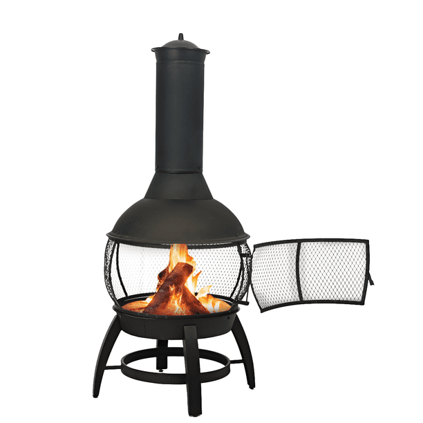 Chiminea Outdoor Fire Pits Wood Burning, Backyard Fire Pit Chimney