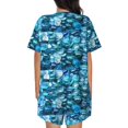 thumbnail image 6 of Sigee Blue Kyanite for Sleepwear Casual Pjs with Pockets Women's Pajamas Sets Shorts 2 Piece Short Sleeve Lounge Sets X-Large, 6 of 9