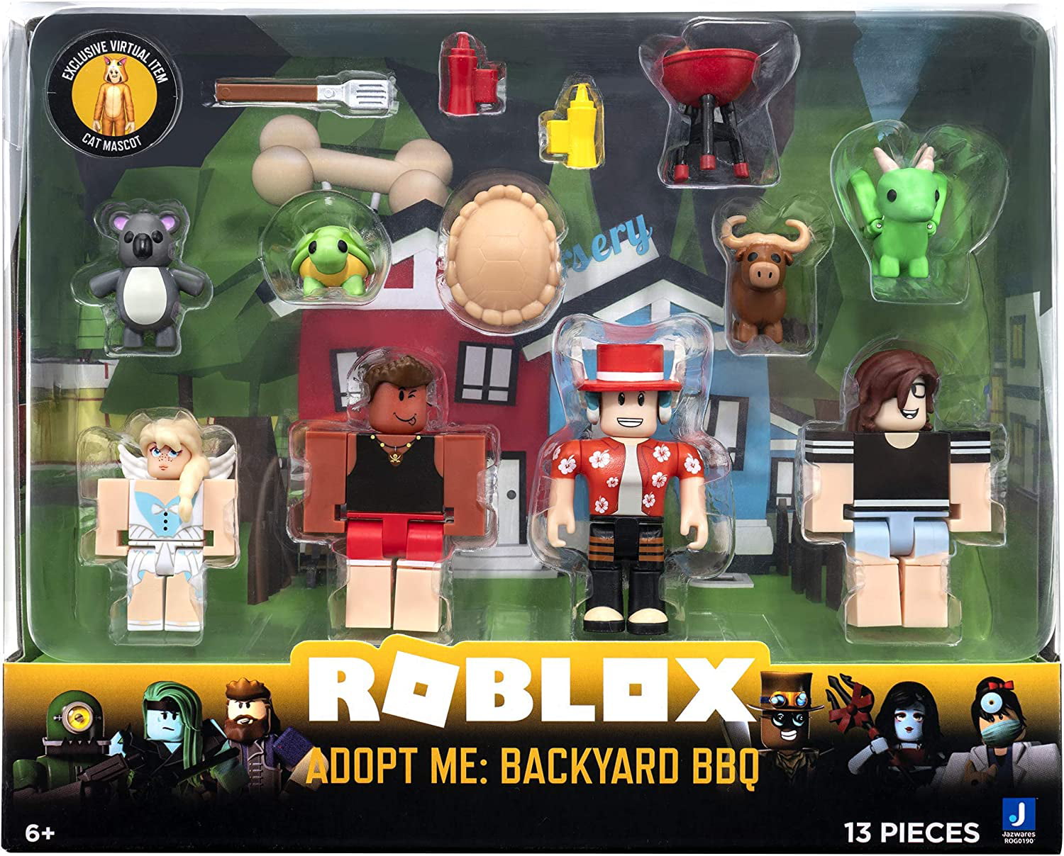Roblox Pack 4 Bonecos Adopt Me Backyard bbq + Código Virtual em Promoção na  Americanas