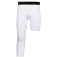 thumbnail image 2 of Xmarks Youth Boys One Leg Compression Pants for Basketball 3/4 One Leg Compression Capri Tights Single Leg Leggings Sports Tights Kids Athletic Soccer Base Layer, 6-14T, 2 of 7