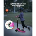thumbnail image 3 of KFFKFF Kick Scooter for Kids Ages 3+, 3-Wheel Scooter with LED Wheels, Adjustable Handlebar, Sturdy Non-Slip Deck, Lightweight Aluminum Build for Boys & Girls up to 165 lbs, Pink, 3 of 9
