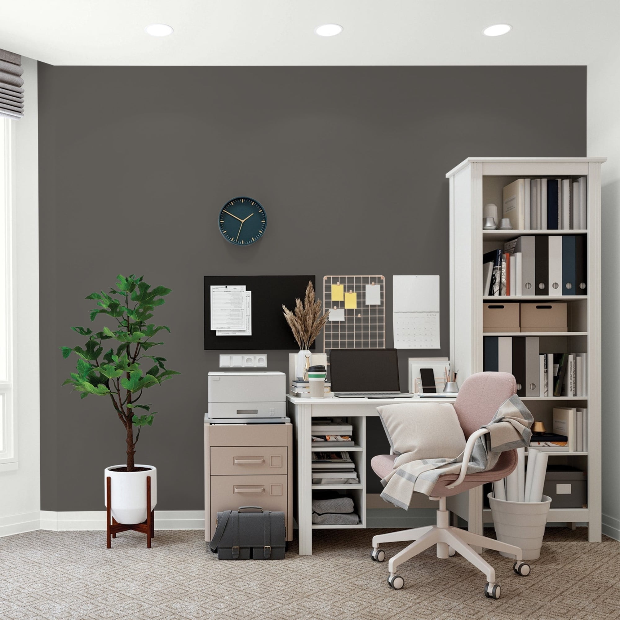 Glidden HEP Stone's Throw / Gray, Flat Interior Paint with Primer, 1 Gallon