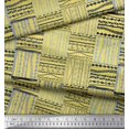 thumbnail image 3 of Soimoi Yellow Rayon Crepe Fabric Geometric African Print Fabric by Yard 46 Inch Wide, 3 of 3