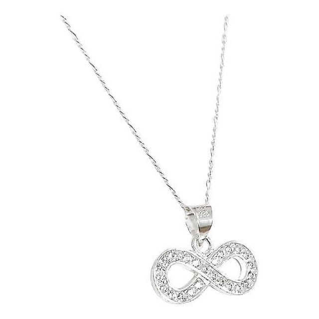 JOYARIS Collar Infinito Mujer Zirconias Amor Regalo Plata 925 DM-0001144