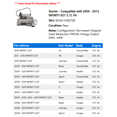 thumbnail image 2 of Starter - Compatible with 2008 - 2013 INFINITI G37 3.7L V6 2009 2010 2011 2012, 2 of 2