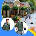 thumbnail image 6 of QccHieUs 1:64 Miniature Figure Miniature People Figurine Decorative Layout Prop Dollhouse Man Green, 6 of 9
