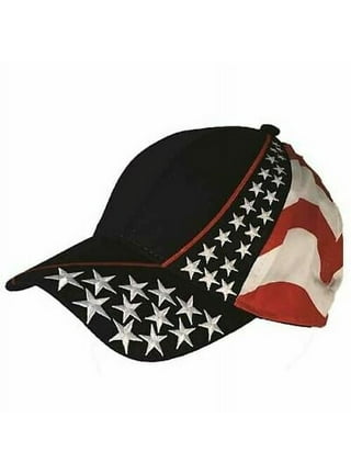 Low Profile Baseball Cap Olive Drab American Flag Embroidered US Flag Hat 