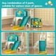 thumbnail image 5 of Tobogán Nyeekoy 9 en 1 para niños pequeños con diseño de autobús con canasta de baloncesto, 5 of 9