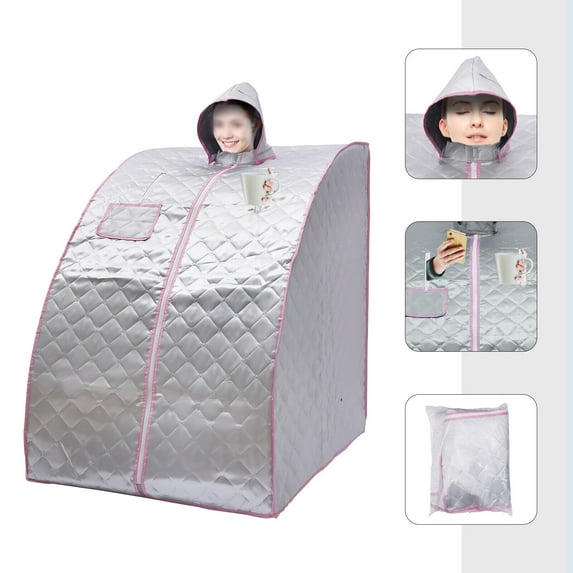 Miumaeov Personal Sauna Home Sauna Lightweight Portable Personal Steam Sauna Spa for Relaxation at Home 99 Minute Timer 1000 Watt Steam Generator Chair Included