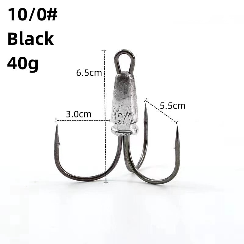5pcs Snagging Weighted Treble Hooks Large Snagging Hooks Salmon Bunker Snag Hook