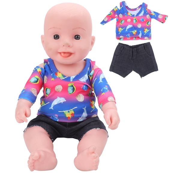 Camiseta Ropa Para Muñeca Bebé, Conjunto De Ropa Para Muñeca De 18 Pulgadas Ropa Para Muñeca Bebé Accesorios Ropa Trajes Creativos Para Muñeca Bebé Niños