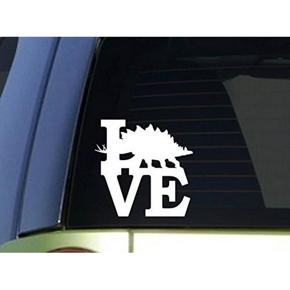 Stegosaurus Love *H941* 6 inch Sticker decal t rex dinosaur fossils