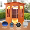 thumbnail image 2 of 2600W 4 Person Far Infrared Sauna,Outdoor Red Cedar Wood with 7 Color Light, 2 of 8