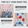 thumbnail image 6 of Pioneer Flower Floral Print Pattern Apron-Garden Aprons for Women with Pockets-Cotton Linen Waterproof Kitchen Cooking Gardening Aprons Adjustable for Kitchen,Cooking,BBQ and Salon 33x27 Inch, 6 of 7
