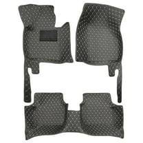 Tuqiang Car Floor Mats for Acura TL 2004-2008 5 Seats Carpet Protection PU Leather Auto Liners All Weather Black Beige 3pc