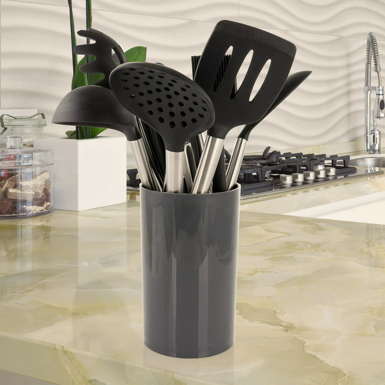 MegaChef Gray Silicone and Stainless Steel Cooking Utensils Set of 14