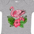 thumbnail image 4 of Inktastic Flamingo with Tropical Flowers Boys or Girls Baby Bodysuit, 4 of 5