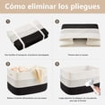 thumbnail image 4 of Canastas Organizadoras, Cesta de Manta Grande, Organizador, Cesta de Manta de Cuerda de Algodón para Sala de Estar, Lavandería, Almohadas (negro), 4 of 4