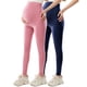 thumbnail image 1 of Amzcrzy 2PC Leggings premamá color liso por encima de la barriga clásicos largo completo cómodos suaves yoga ejercicio informal S-XL Rosa, 1 of 6