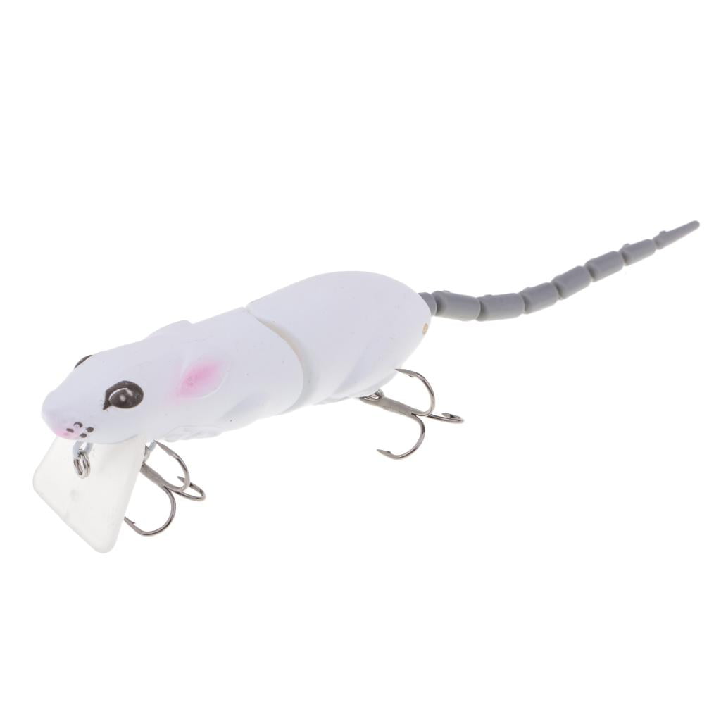 Soft Mice Rat Mouse Top Water Fishing Lure Crank Bait Hooks Bass Bait Tackle 