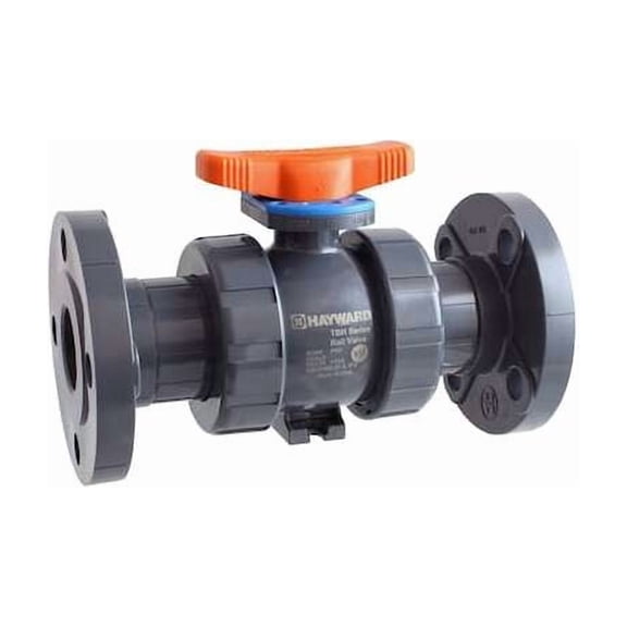 Hayward Flow Control Manual 2-Way Ball Valve,Flange,PVC TBH1050A0FV0Z00