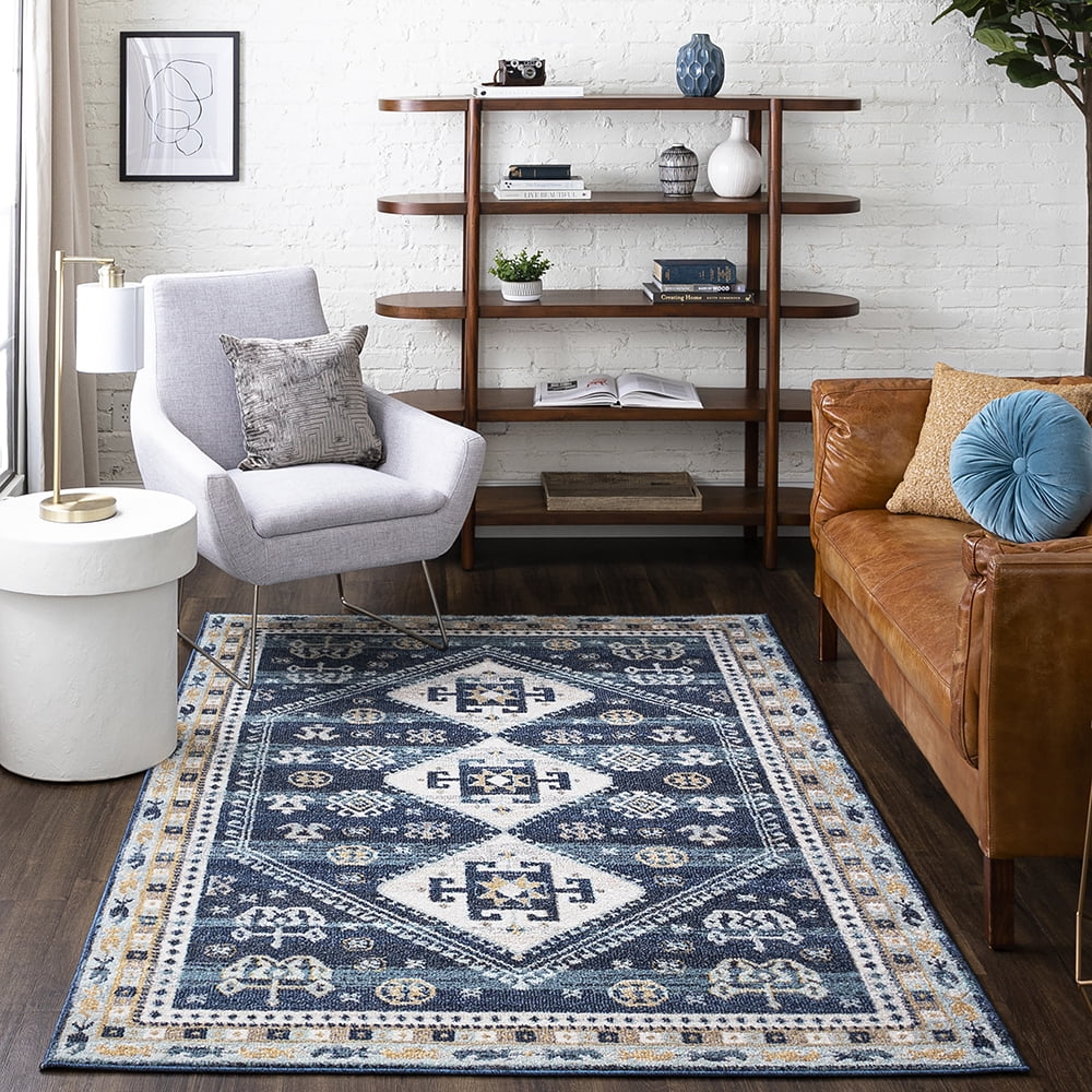 Mohawk Home Rosebery Indoor Southwestern Area Rug, Blue, 6' x 9'