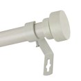 thumbnail image 3 of 1" Dia Faux Wood Curtain Rod 28-48 inch with Cassiel Finials - Pearl White, 3 of 3