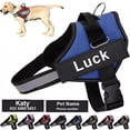 thumbnail image 2 of Arnés para perros, chaleco con parche de identificación, arnés para mascotas ajustable transpirable reflectante personalizado para perros, arnés para exteriores sin tirones para mascotas Deng Xun unisex, 2 of 2