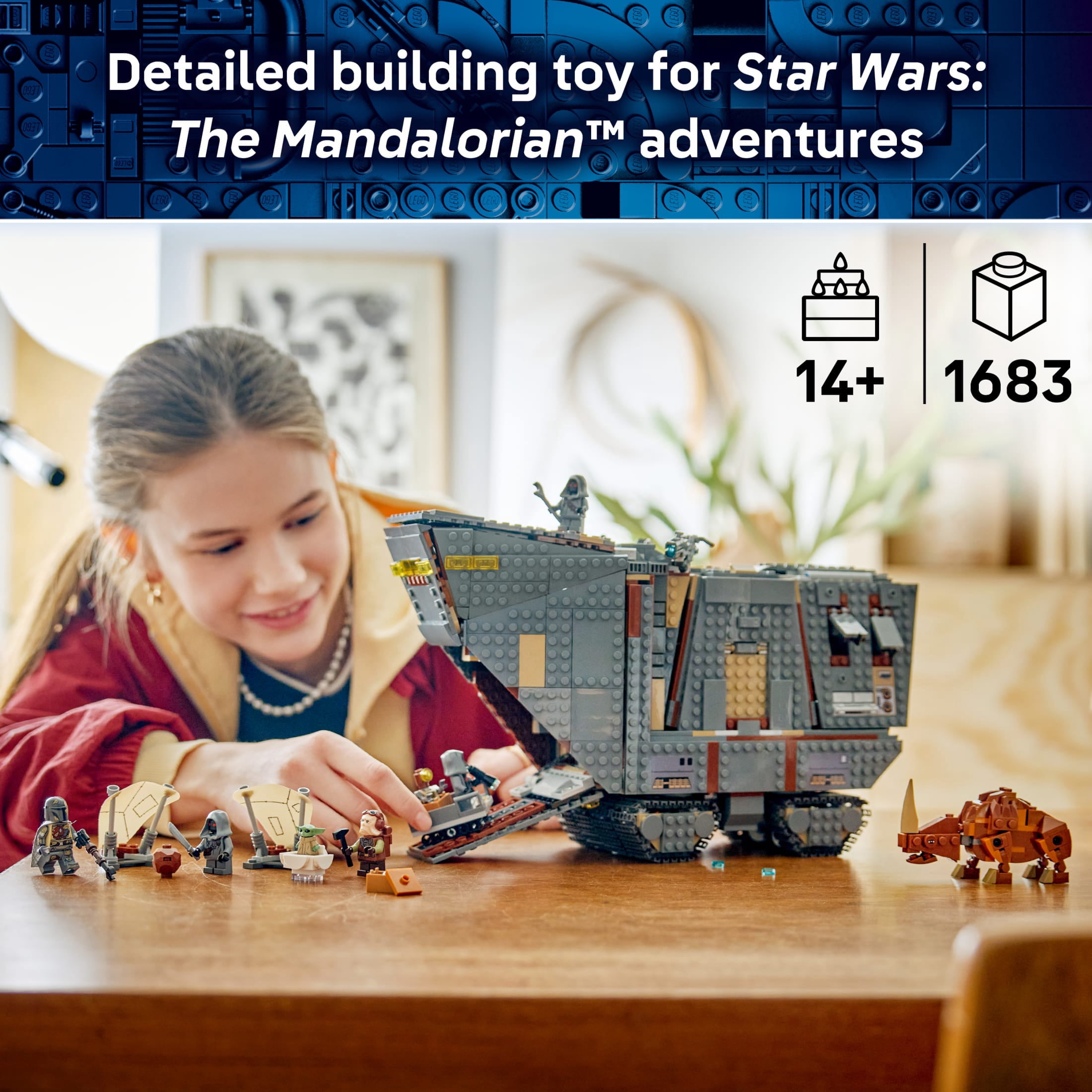 LEGO Star Wars Offworld Sandcrawler and Mudhorn - Building Set for Boys & Girls, Ages 14+ - Star Wars Toy with 5 Minifigures - Gift for Teens - 75453
